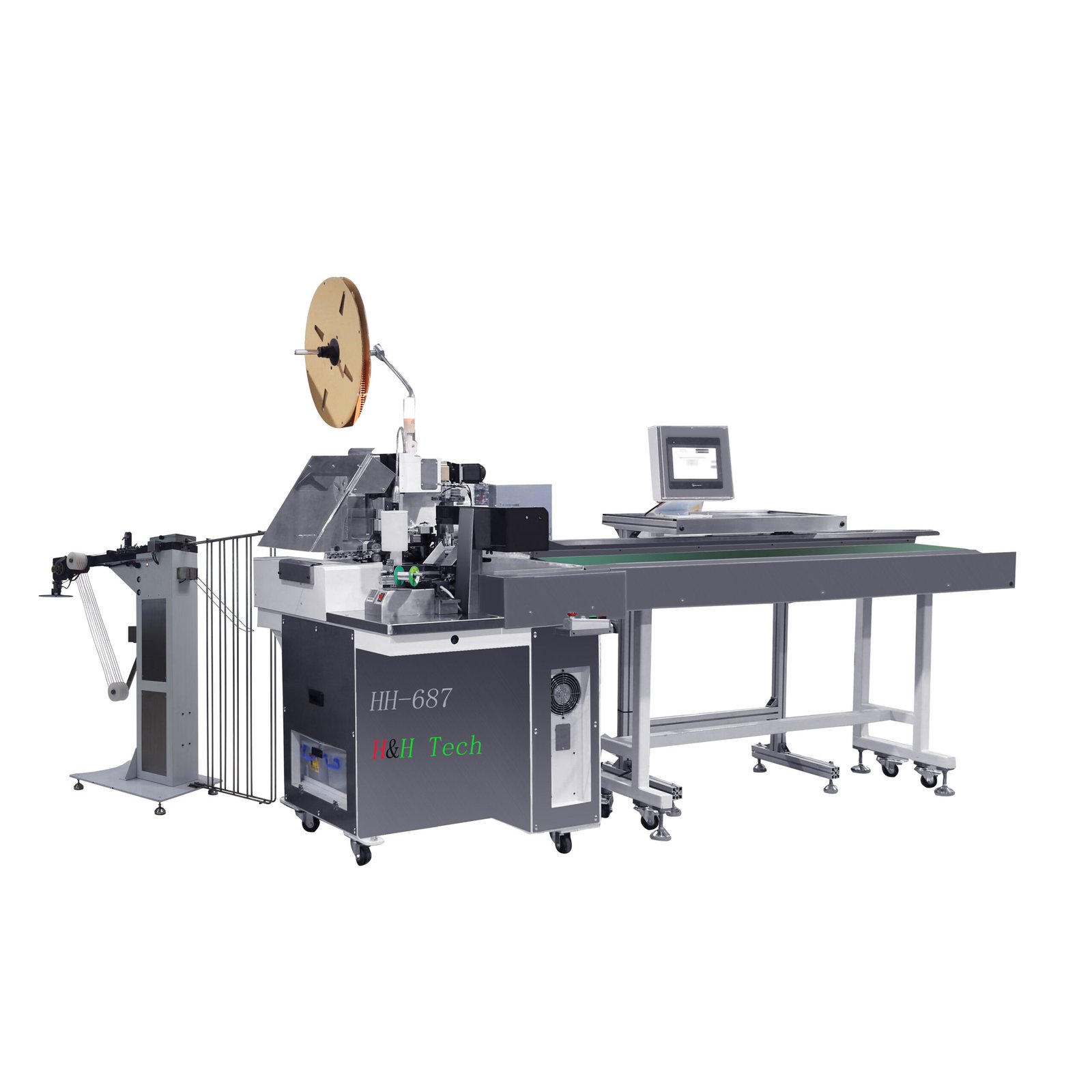 HH-687 Fully-automatic Single End Seal Insert & Terminal Crimp and Solder Machine