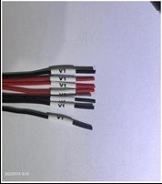 wire samples of HH-220B Shrink tube cut, insert, print and heat machine